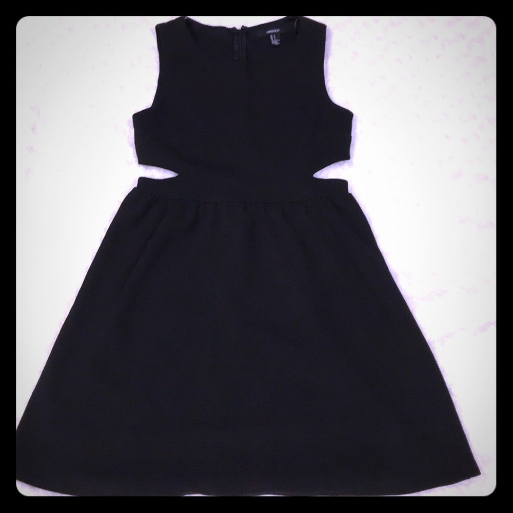 Forever 21 black side cut out jersey dress